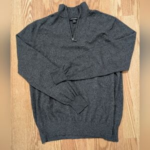 Men's Sate Cashmere Quarter Zip Polo Sweater 100% Cashmere XXL